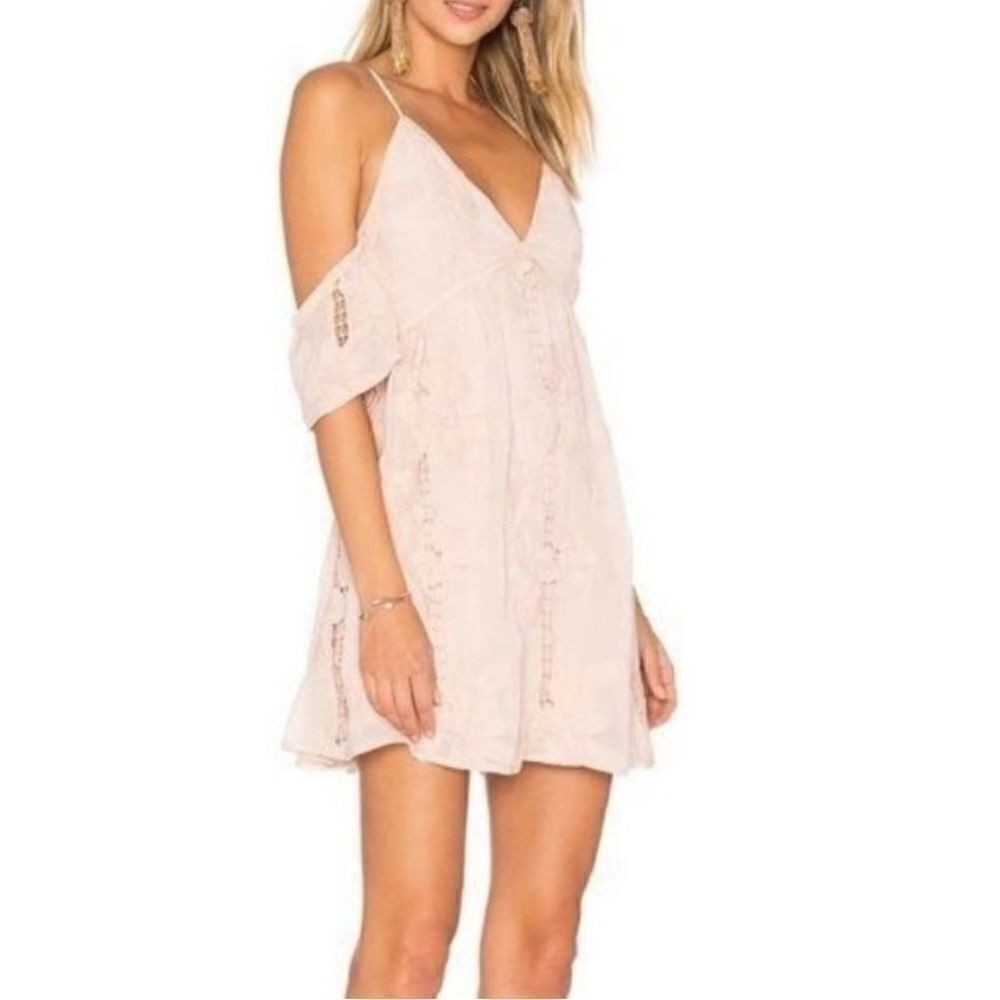 NWT Lovers + Friends Nude Blush Wishful Mini Dress